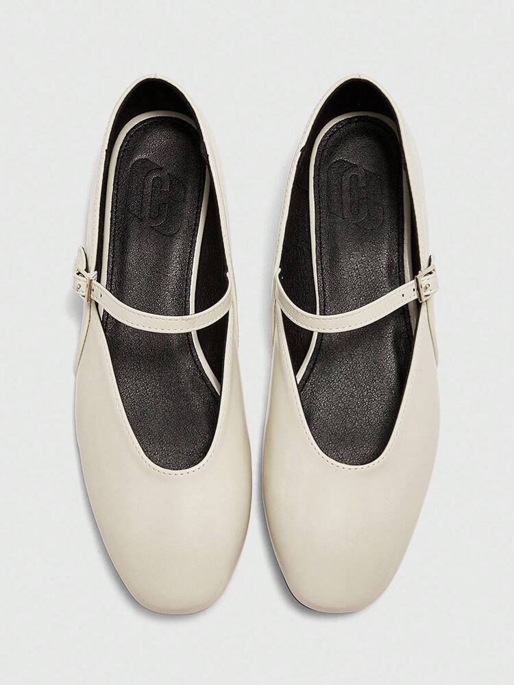 CUCCOO BIZCHIC Women's Simple Buckle Design Casual Flat Shoes For Christmas Spring Shoes