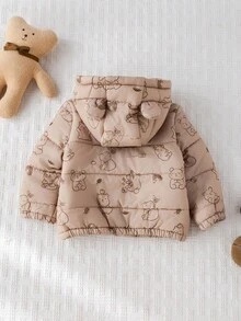 Cozy Pixies Áo khoác dài tay có mũ in hình động vật hoạt hình cho bé trai - Nhiều màu - Xem 7