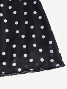 Chiquease Minimalist Commuter Women's Polka Dot Print Short Skirt