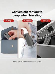 1 Piece Of All-In-One Screen Cleaner With Spray And Wipe Functions, Including A Transparent Protective Case, Suitable For All Mobile Phones, Laptops And Tablets