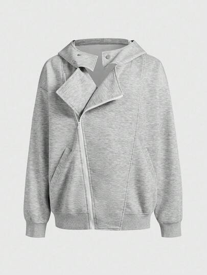 Street Life معطف هودي مع سحاب مائل للرجال، متعدد الاستخدامات، للخريف