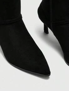 CUCCOO BIZCHIC New Pointed Toe Side Zipper Fashion Versatile Thin Heel Women Ankle Boots