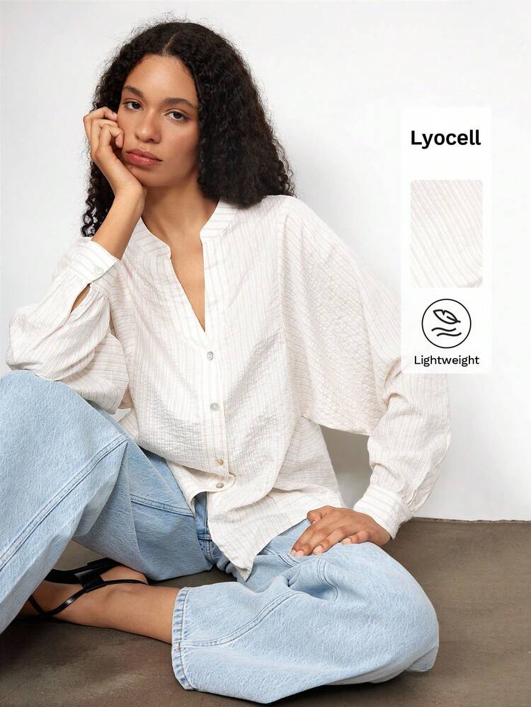 SHEIN Maija Camisa informal y sencilla de verano para mujer