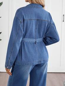 SHEIN 孕妇装 秋季 秋冬 返校季 返校节 万圣节 圣诞节 街头风 生日 机场 商务休闲 女装 乡村 复古 低调 老钱 商务休闲 女装 工作 教师 女装 教堂 女装 休闲水洗 三合一哺乳牛仔外套 宽松版型 女式牛仔外套 带婴儿背带 功能齐全 女式牛仔外套 完美适合忙碌的妈妈们