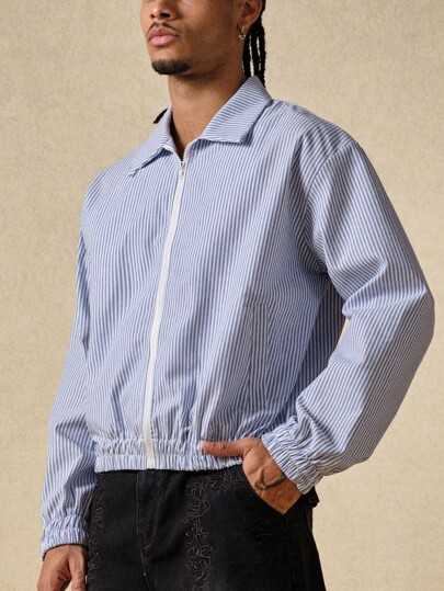 Prep Men's Casual Commuting College Style Striped Jacket