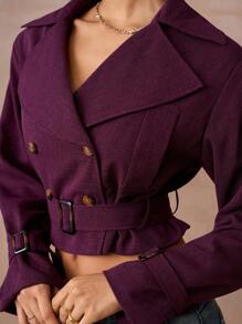 Lumalex Thu Hè Tiền Cũ Lấp Lánh Kỳ Nghỉ Tiệc Tùng Lễ Hội Rave Đi Chơi Kỳ Nghỉ Bohemian BOHO Biển Bãi Biển Nóng Ngoài Trời Nhiều Lớp Phong Phú Mùa Cưới Tiệc Tiệc Trưởng Thành Vai Đệm Cinched Phóng Đại Eo Ve Áo Ngắn Áo Khoác Trench Thường Ngày Hai Hàng Khuy Áo Khoác Blazer Nữ Áo Khoác Blazer Nữ Áo Khoác - Màu tím - Xem 1