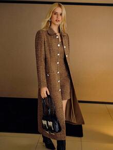 MOTF PREMIUM WOOL ZIPPER DRESS - Brown - View 6