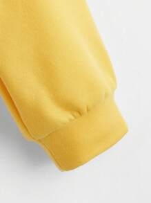 SHEIN 青少年女孩撞色袋鼠口袋保暖衛衣 - 彩色 - 查看 4