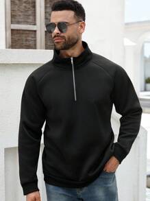 ResortEase Hommes grande taille Mode de Rue, Pull en Tricot Style Ins, Pull à Col Montant Tricoté Vêtements de Sport, Sweat-shirt-shirt Regular Fit Plein de Style de Rue Moderne, Technologique, de Luxe, Convient pour les Sorties de Rue, la Mode, les Occasions Décontractées, les Fêtes, les Sports de Plein Air, les Assortiments Quotidiens, les Cadeaux de Vacances, Unisexe, Sweat-shirt-shirt à Demi-Zip, Pull Homme, Top Homme, Automne, Top à Manches Longues