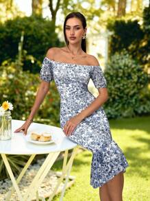 KARISMINA Robe décontractée mi-longue pour femmes, style minimaliste, adaptée pour l'été