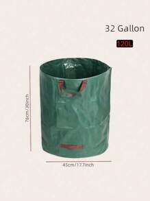 16 32 72 Gallon Large Capacity Garden Waste Bag With Handle Reusable Collapsible Heavy Duty Lawn Trash Bag Leaf Basket Bag Outdoor Camping Foldable Trash Can Portable Yard Waste Bags Debris Garbage Bag For Pool Patio Gardening - Green - View 7