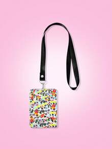 THE POWERPUFF GIRLS X SHEIN Hộp đựng thẻ họa tiết hoạt hình dễ thương hình hoa, bong bóng, hoa mao lương - Nhiều màu - Xem 1