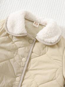 Cozy Pixies 2pcs Baby Boy Thermal Lined Long Sleeve Cardigan And Elastic Waist Pants Set Fall Winter - Pink - View 3