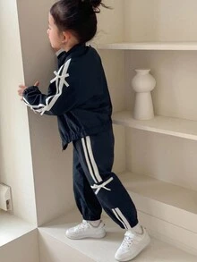 DAZY 2pcs/Set Young Girl Casual Clothes For Fall,Back To School Clothes - Blue - View 2