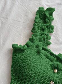 Soleia 女士浪漫休闲度假针织上衣 - 綠色 - 查看 3