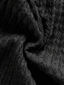 Soleia Women's Solid Color Halter Neck Jacquard Jumpsuit - Black - View 6