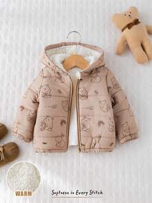 Cozy Pixies Áo khoác dài tay có mũ in hình động vật hoạt hình cho bé trai - Nhiều màu - Xem 6