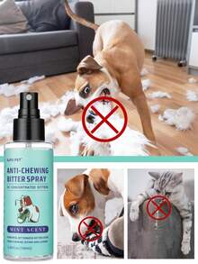 3 Pcs/5 pcs Semprotan Anti Kunyah untuk Anjing, Menghentikan Mengunyah, Menjilat, dan Menggigit - Koreksi Perilaku Hewan Peliharaan 3,38 Oz (100 ml) - MultiWarna - View 3