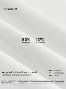GLOWMODE Cloudknit 柔软超大臀长可调节抽绳长袖运动衫，带拇指孔，日常休闲秋季 - 白色 - 查看 5