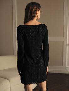 MOTF PREMIUM LACE FLARE SLEEVE DRESS