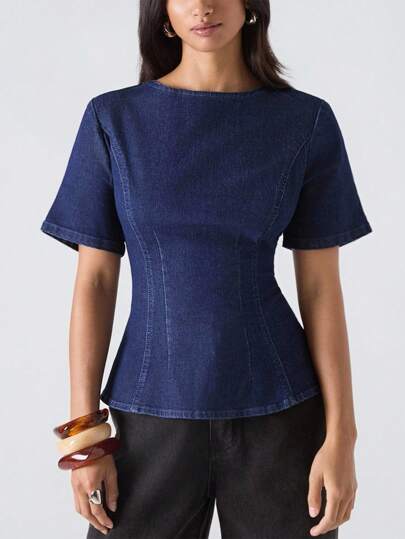 LYSMO LYESMO 2025 Fall/Vintage Wash/Street Style/Edge-Avant-Garde Women's Denim Top/Prom/Formal/Vacation/Cute/Western/Business
Casual/Elegant/Birthday/Outing/Club/Office/Festival/Rave/Workwear/Elegant/Country Concert/Brunch/Cruise/Retro/Airport/Church/Fairytale/Tea Party/Millennial/Streetwear/Y2K Era/Disco/Spring Break/Graduation/Wedding Guest/Cocktail Party/Vintage/Vacation/Slim Fit Denim Top/Casual