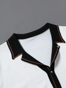 Chillumni 男士休闲拼色装饰开衫，春秋季 - 彩色 - 查看 3