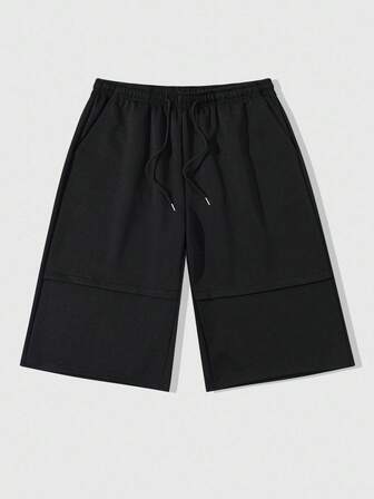 Street Life Pantalones cortos casuales de unicolor para hombres, versátiles para el verano