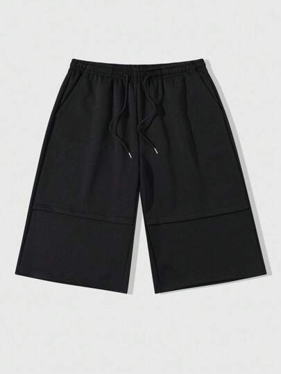 Street Life Pantalones cortos casuales de unicolor para hombres, versátiles para el verano