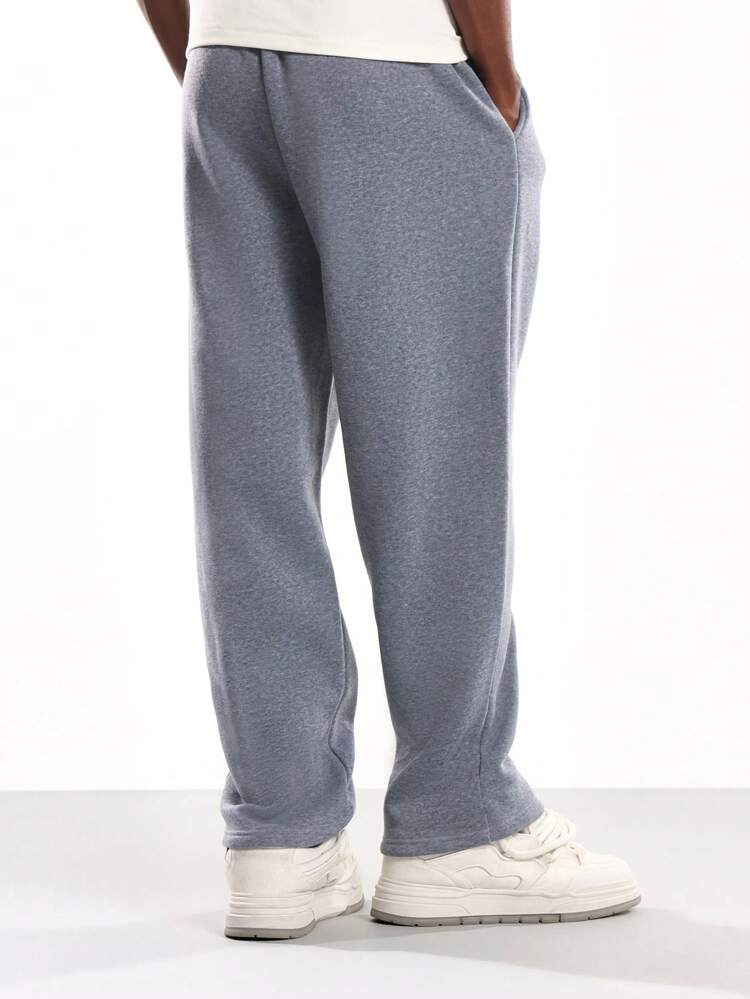 Heather Grey Jogger Sweatpants With Side Pockets
