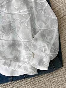 SHEIN 女士数码印花落肩圆领运动衫 - 彩色 - 查看 3