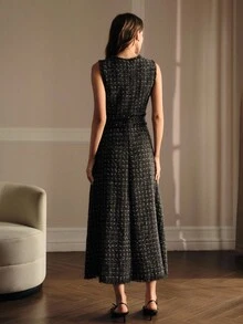 MOTF PREMIUM Váy vải tuýt có khóa kéo - Xám - Xem 4