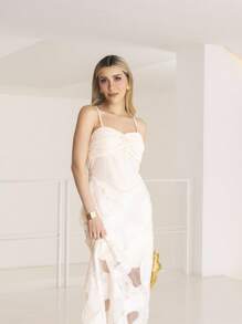 MOTF PREMIUM VESTIDO CAMISERO TEXTURIZADO FRUNCIDO - Albaricoque - Ver 3