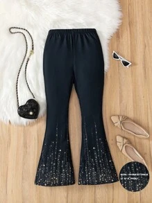 Pantalones acampanados retro para niña preadolescente, otoño/invierno - Multicolor - Ver 1