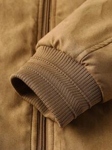 Manfinity Homme Men's Long Sleeve Retro Hooded Winter Coat, Winter Fashion, Warm, Fall - Coffee Brown - View 6