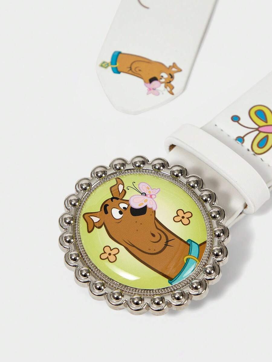 SCOOBY-DOO X SHEIN 1 件女士卡通图案时尚百搭休闲腰带 - 彩色 - 查看 1