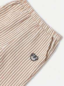 SUMWON Pantalon d'été à enfiler en seersucker pour tout-petits, tenue de plage pour vacances. Taille élastique, confort quotidien, léger et respirant. Pantalon mode classique pour les vacances, à porter toute la journée