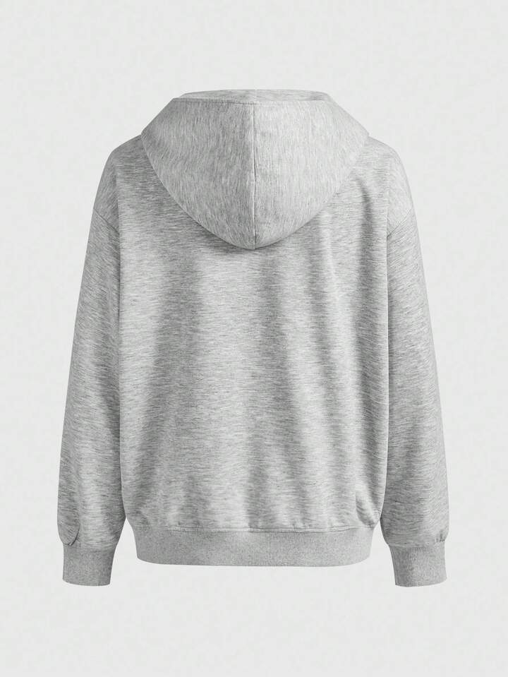 Our Street Life Men's Casual Versatile Oblique Zipper Hoodie