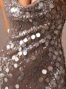 Lumalex Herbst-Winter Bescheidenes Altes Geld Glitzer Feiertagsparty Outfit Rave Festival Ausflug Schwimmen Urlaub Boho Heiß Outdoor Reichhaltig Geschichtetes Hochzeitssaison Bankett Volljährigkeitsfeier Strand Meer Lebendiger Oversized Blume Muster Kontrastbesatz Perlenrückenfreies Kleid für Frauen Pailletten Abendkleid Glitzernde Kleider für Frauen Silbernes Abendkleid Gala Kleider Formelles Kleid Luxus Abschlussball Weihnachten Neujahr - Verschiedenfarbig - Übersicht 11
