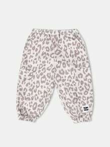 SUMWON Baby Girls Adorable Leopard Print Co-Ord Set T-Shirt With Elastic Waist Pants Summer Casual Comfortable Outfit - Multicolor - View 5