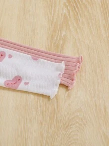 4件套女婴休闲花卉针织长袖上衣和裤子套装 - 彩色 - 查看 3