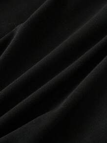 SHEIN LUNE 女士休闲骷髅水钻万圣节印花图案背心，夏季 - 黑色 - 查看 4