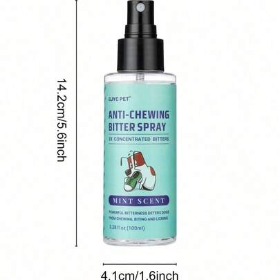 Bộ 3/5 chai xịt PET chống cắn, liếm và gặm cho chó - Điều chỉnh hành vi của thú cưng 3.38 oz (100ml)