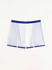 Manfinity KASUA Men's Striped Elastic Waist Casual Swim Trunks