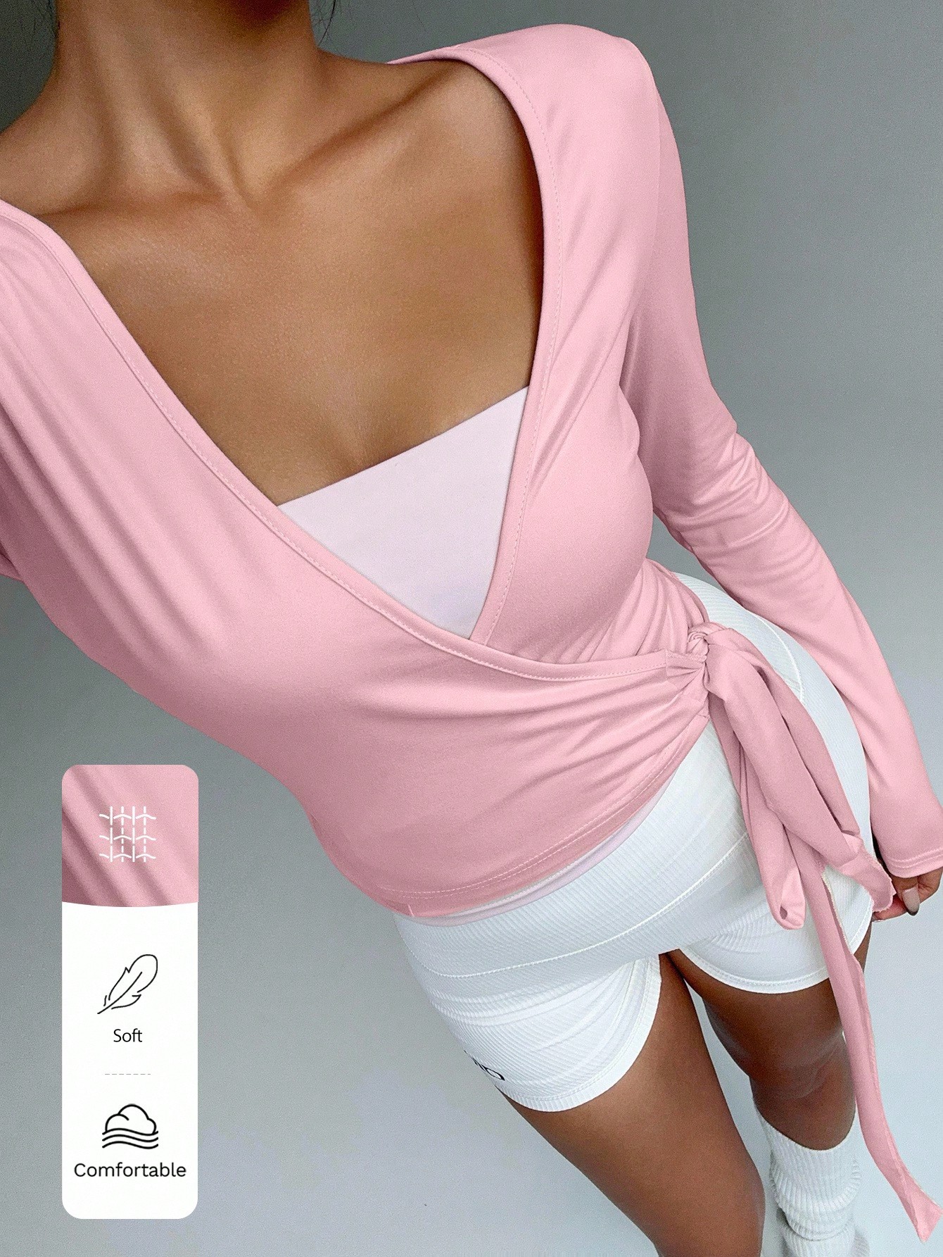 Pink Yoga Cropped Tee