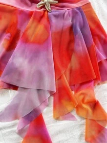 Soleia Bộ 2 món áo crop top không tay họa tiết hoa đi biển và chân váy mini cho nữ, trang phục đi nghỉ thời trang - Nhiều màu - Xem 5