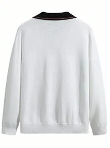 Chillumni 男士休闲拼色装饰开衫，春秋季 - 彩色 - 查看 2