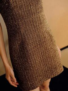 MOTF PREMIUM WOOL ZIPPER DRESS - Brown - View 2