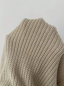 Elenzga 女士优雅腰部收腰针织开衫，秋冬 - 杏色 - 查看 7