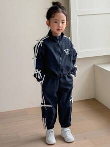 DAZY 2pcs/Set Young Girl Casual Clothes For Fall,Back To School Clothes - Blue - View 1