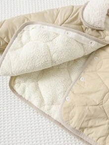 Cozy Pixies 2pcs Baby Boy Thermal Lined Long Sleeve Cardigan And Elastic Waist Pants Set Fall Winter - Pink - View 4